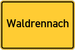 Place name sign Waldrennach