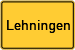Place name sign Lehningen