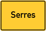Place name sign Serres