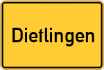Place name sign Dietlingen