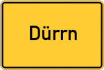 Place name sign Dürrn