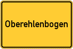 Place name sign Oberehlenbogen
