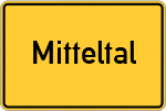 Place name sign Mitteltal