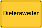 Place name sign Dietersweiler
