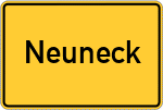 Place name sign Neuneck