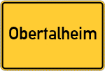 Place name sign Obertalheim