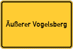 Place name sign Äußerer Vogelsberg