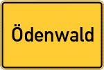 Place name sign Ödenwald
