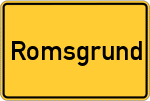 Place name sign Romsgrund