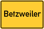 Place name sign Betzweiler