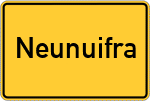 Place name sign Neunuifra