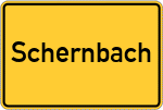 Place name sign Schernbach