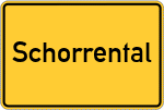 Place name sign Schorrental, Gemeinde Besenfeld