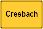 Place name sign Cresbach