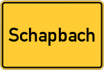 Place name sign Schapbach