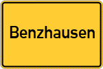 Place name sign Benzhausen