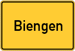 Place name sign Biengen