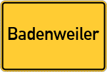 Place name sign Badenweiler