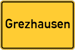 Place name sign Grezhausen