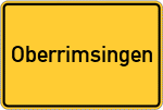 Place name sign Oberrimsingen