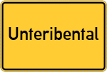 Place name sign Unteribental