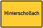 Place name sign Hinterschollach