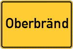 Place name sign Oberbränd