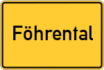 Place name sign Föhrental