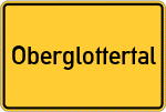 Place name sign Oberglottertal