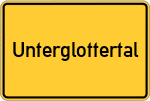Place name sign Unterglottertal