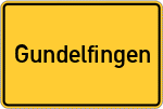 Place name sign Gundelfingen