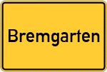 Place name sign Bremgarten