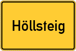 Place name sign Höllsteig