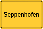 Place name sign Seppenhofen