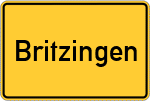 Place name sign Britzingen