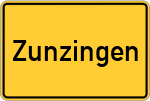 Place name sign Zunzingen