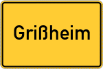Place name sign Grißheim