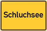 Place name sign Schluchsee