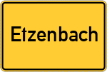 Place name sign Etzenbach