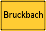 Place name sign Bruckbach