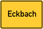 Place name sign Eckbach