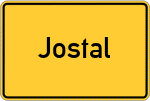 Place name sign Jostal