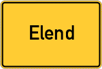 Place name sign Elend