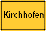 Place name sign Kirchhofen