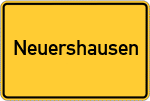 Place name sign Neuershausen