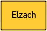 Place name sign Elzach