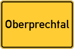 Place name sign Oberprechtal