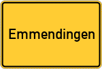 Place name sign Emmendingen