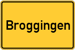 Place name sign Broggingen