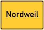 Place name sign Nordweil